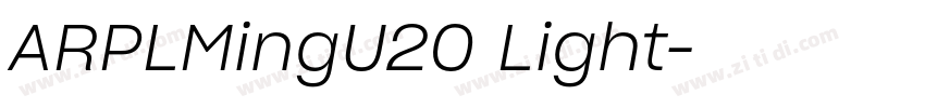 ARPLMingU20 Light字体转换